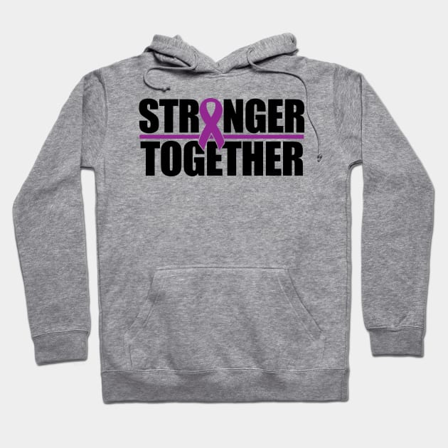 Stronger Together - Purple Ribbon Hoodie by CuteCoCustom